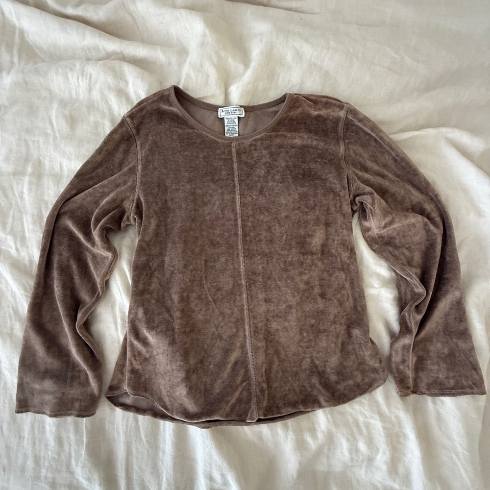 Vintage velvet long sleeve by Anne Lewin